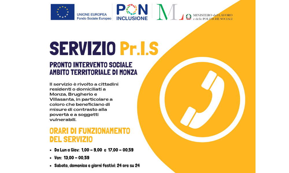  Servizio Pr.I.S. - Pronto Intervento Sociale - Ambito Territoriale di Monza 