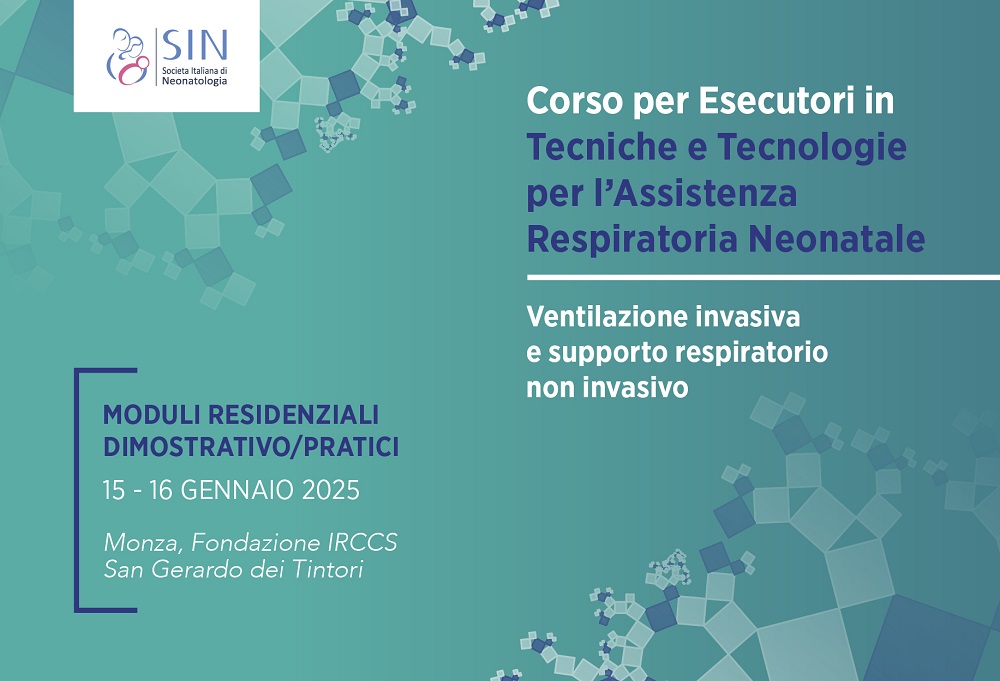  Corso per esecutori in tecniche e tecnologie per l’assistenza respiratoria neonatale 
